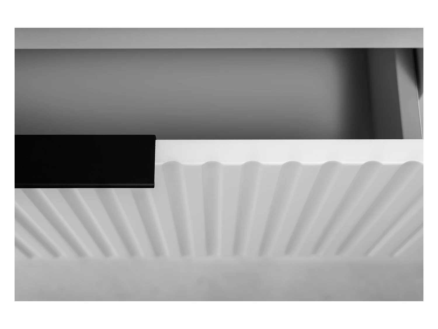 Meuble de salle de bain strié FLOW 60 cm blanc