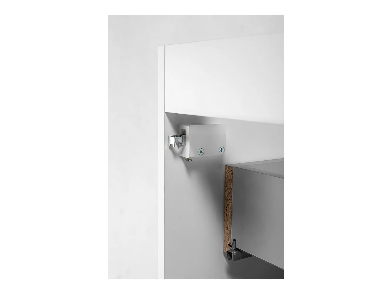 Meuble de salle de bain strié FLOW 60 cm blanc