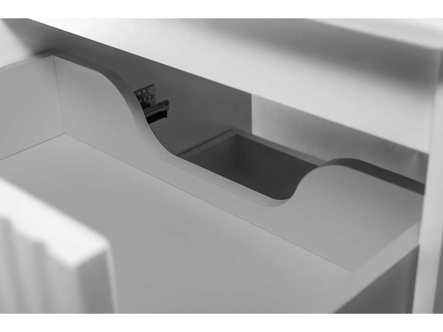 Meuble de salle de bain strié FLOW 60 cm blanc