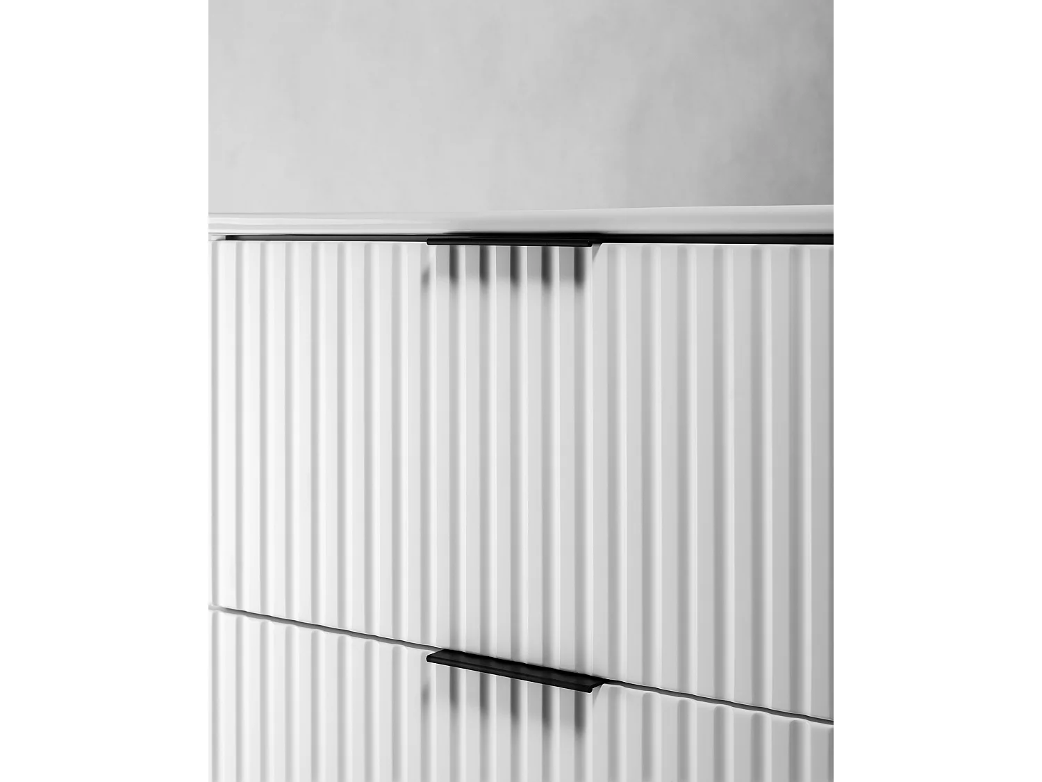 Meuble de salle de bain strié FLOW 60 cm blanc