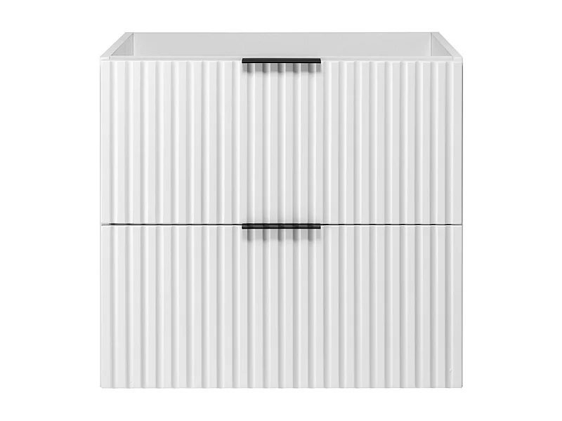 Meuble de salle de bain strié FLOW 60 cm blanc