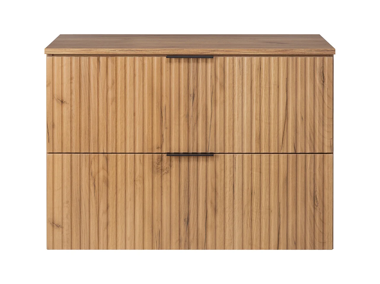 Meuble de salle de bain FLOW 80 cm chêne craft doré avec plan