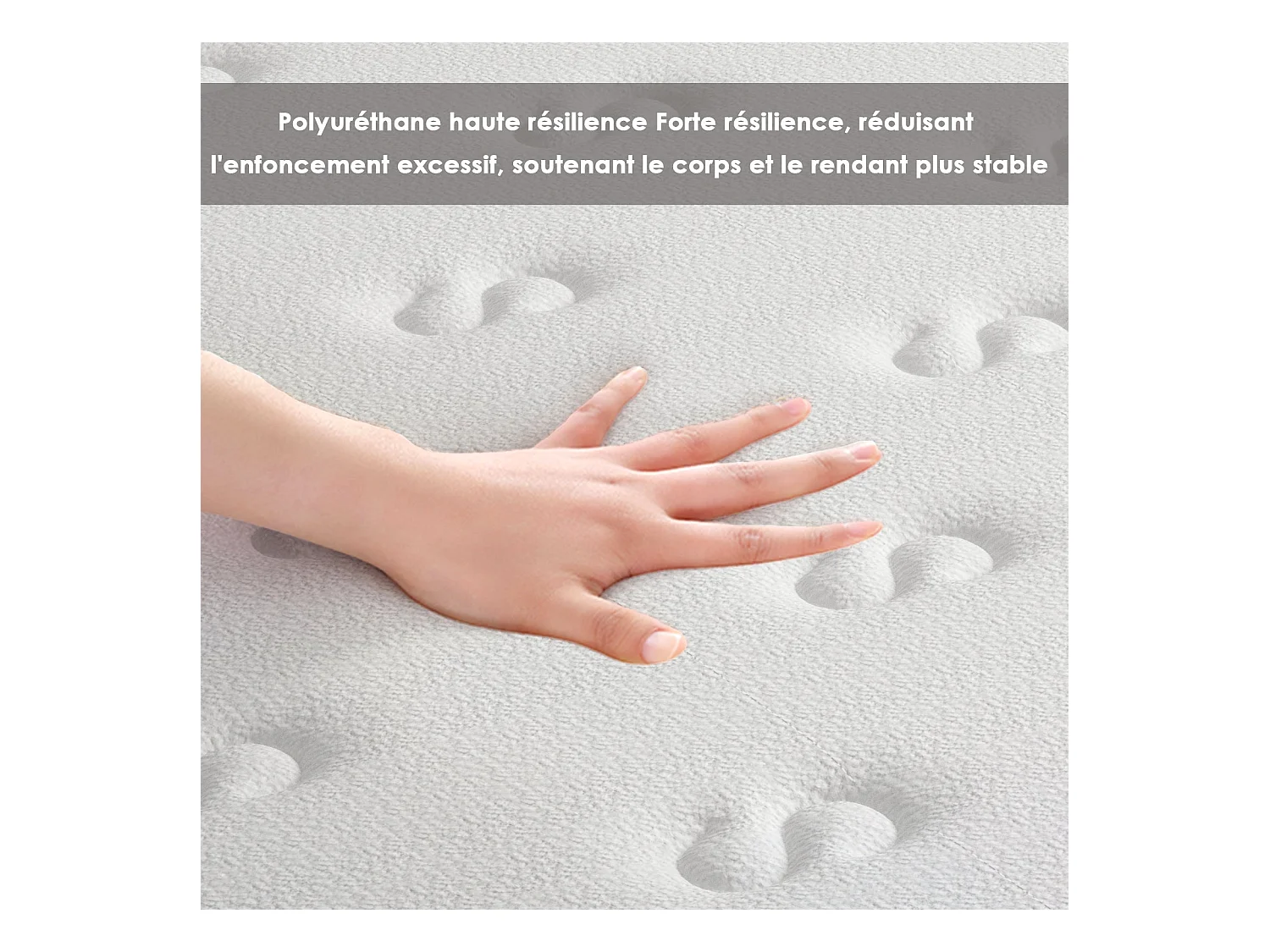 Ensemble matelas et sommier de 140x190 cm, 9 pieds, 15 cm d'épaisseur