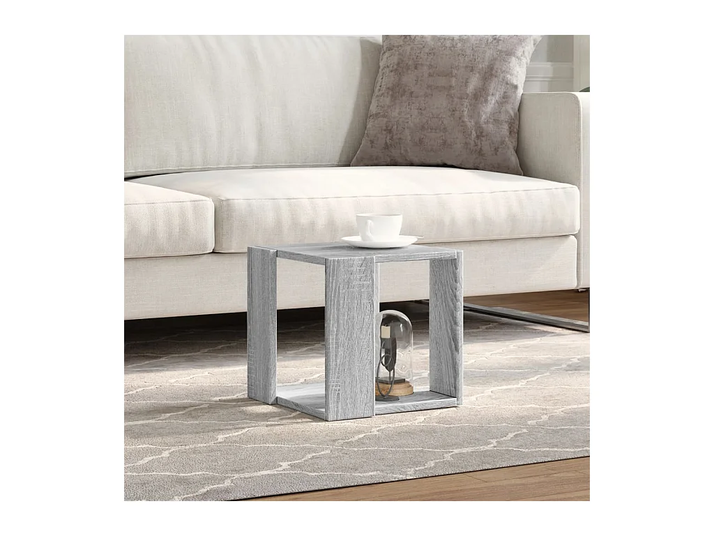 Mesa de centro madera de ingeniería gris Sonoma 32x32x30 cm ES973466