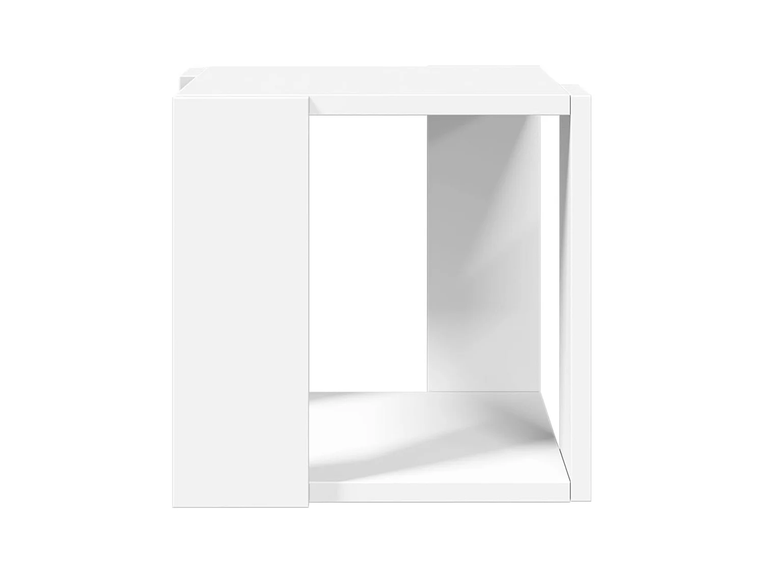 Salontafel 32x32x30 cm bewerkt hout wit BE176607