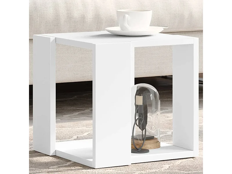 Table basse blanc 32x32x30 cm bois d'ingénierie FR329245