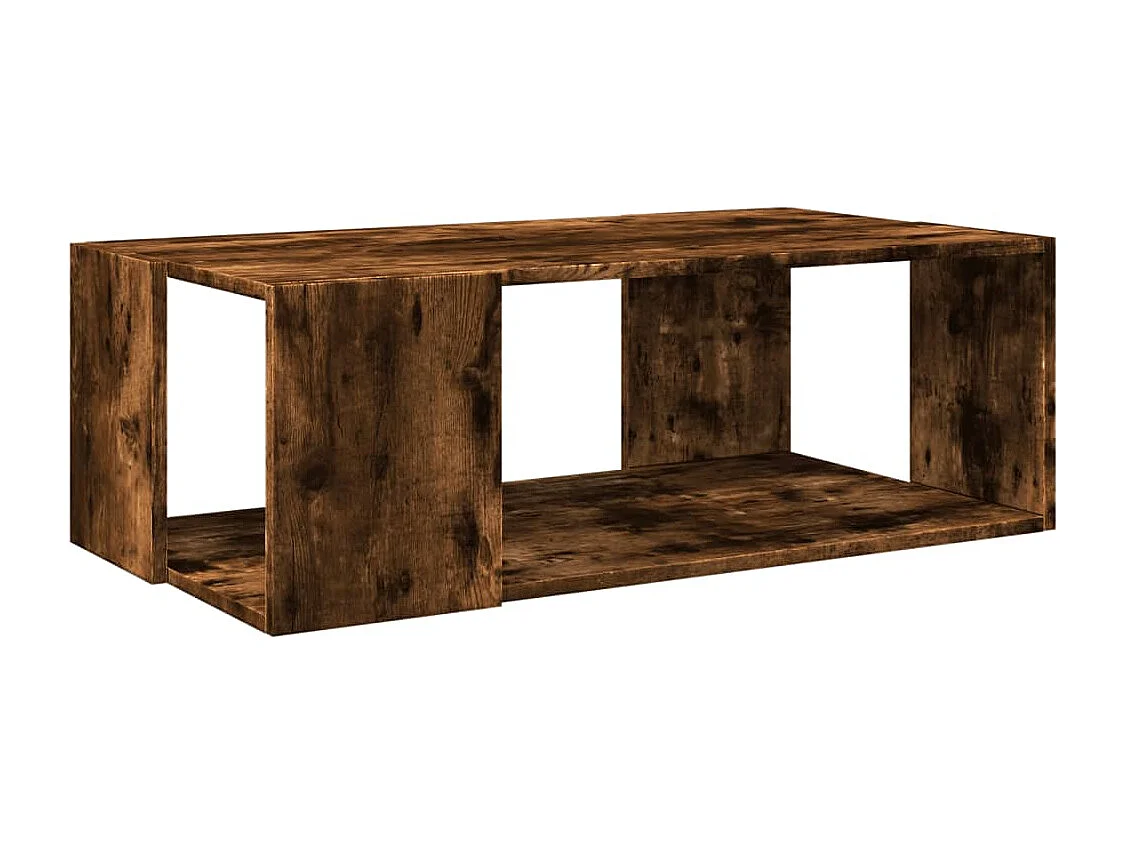 Salontafel 89,5x48x30 cm bewerkt hout gerookt eikenkleurig BE643325