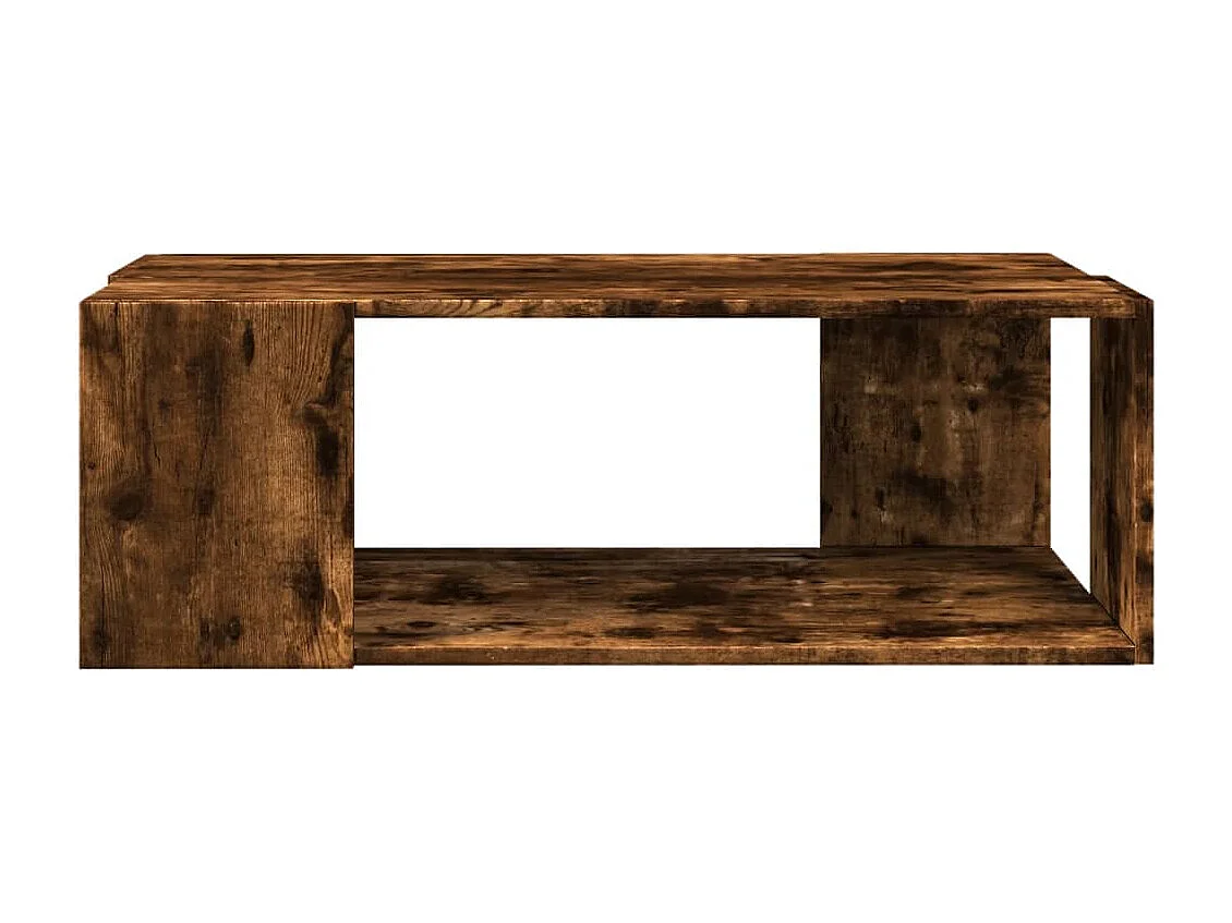 Salontafel 89,5x48x30 cm bewerkt hout gerookt eikenkleurig BE643325