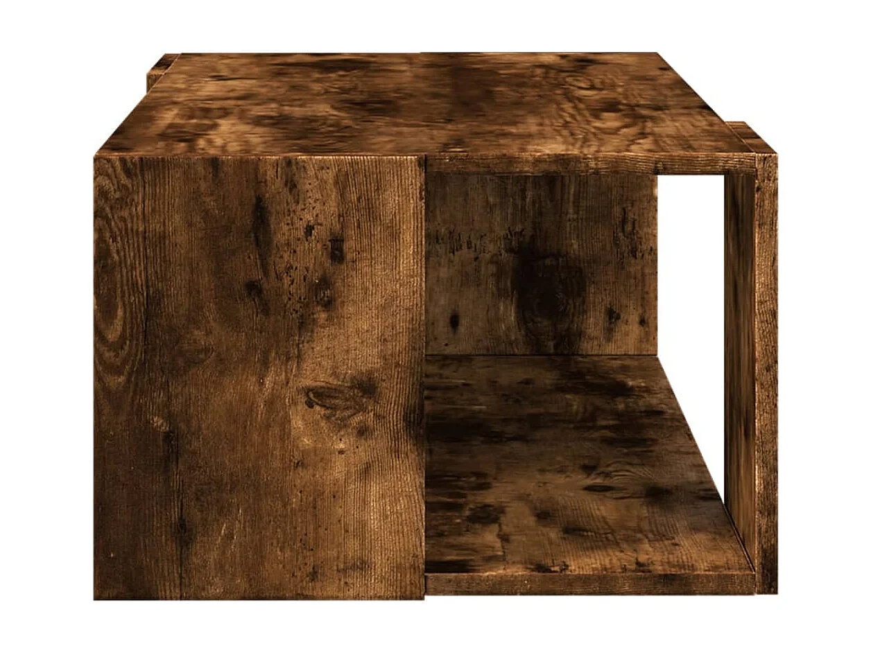 Salontafel 89,5x48x30 cm bewerkt hout gerookt eikenkleurig BE643325