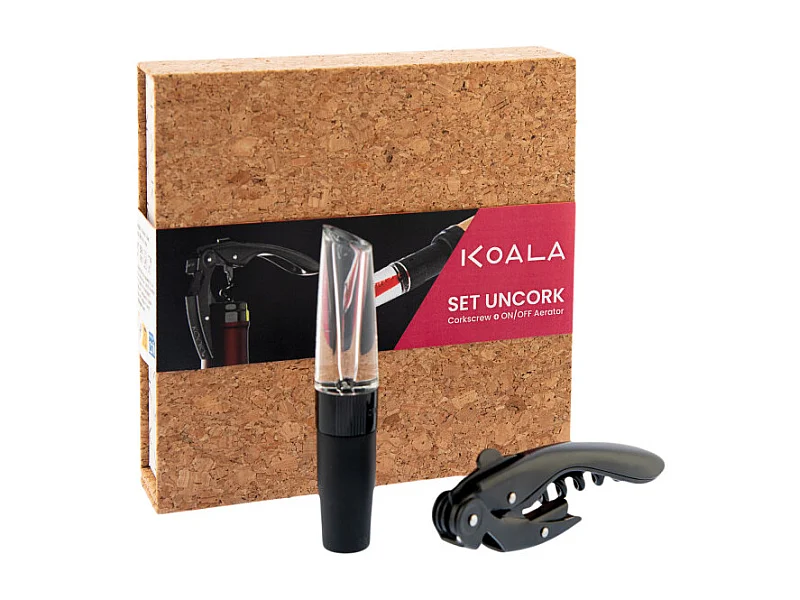 Uncork Noir - Coffret avec tire-bouchon High Tech et aérateur de vin