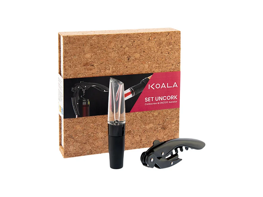 Uncork Noir - Coffret avec tire-bouchon High Tech et aérateur de vin
