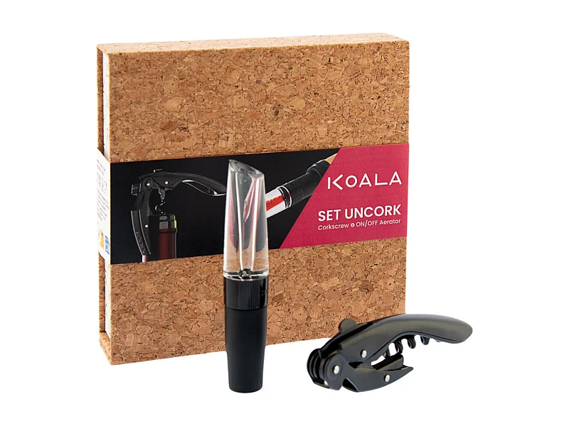 Uncork Noir - Coffret avec tire-bouchon High Tech et aérateur de vin