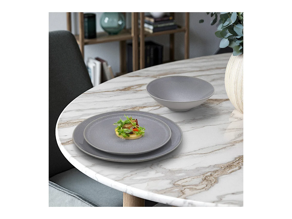 Yumi Gris - Service de vaisselle 18 pièces