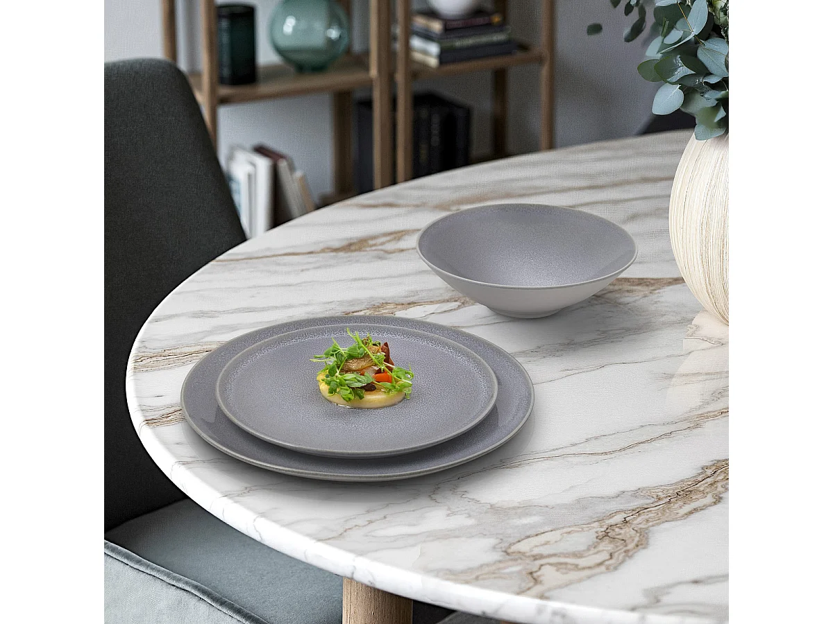 Yumi Gris - Service de vaisselle 18 pièces