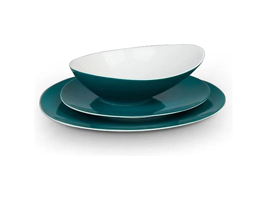 Sven Bleu Canard - Service de vaisselle 18 pièces