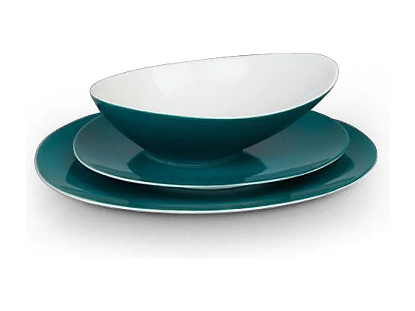 Sven Bleu Canard - Service de vaisselle 18 pièces