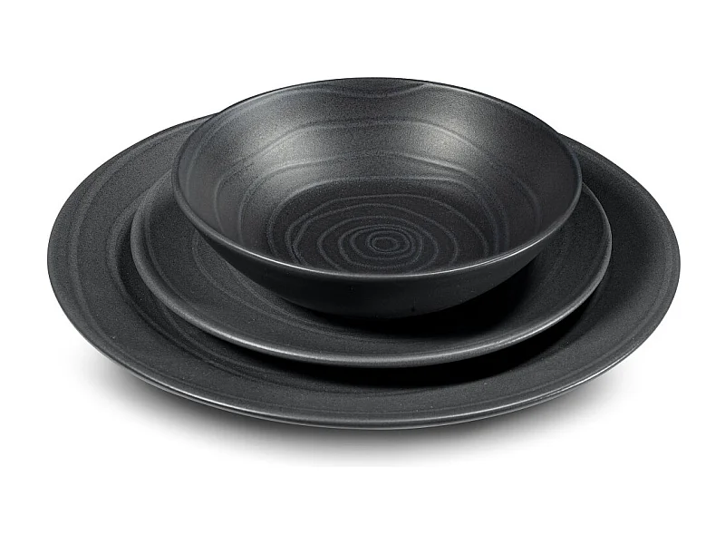 Vibe Gris - Service de vaisselle 18 pièces