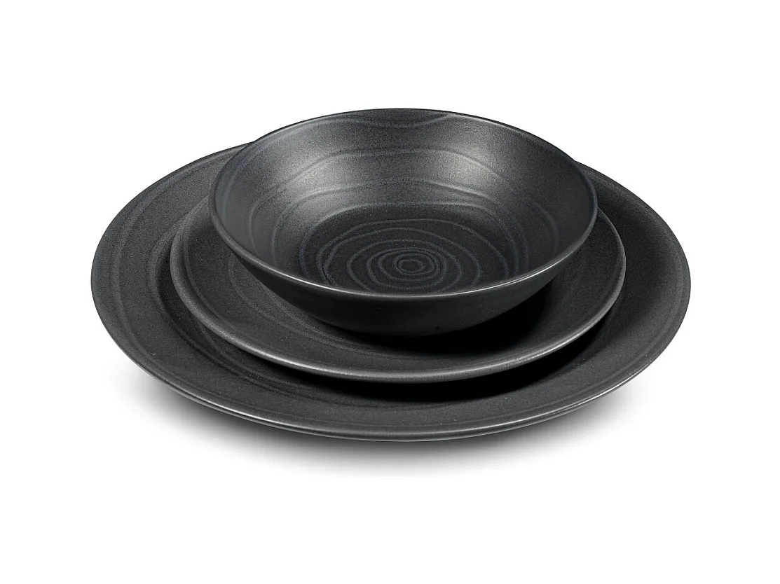 Vibe Gris - Service de vaisselle 18 pièces