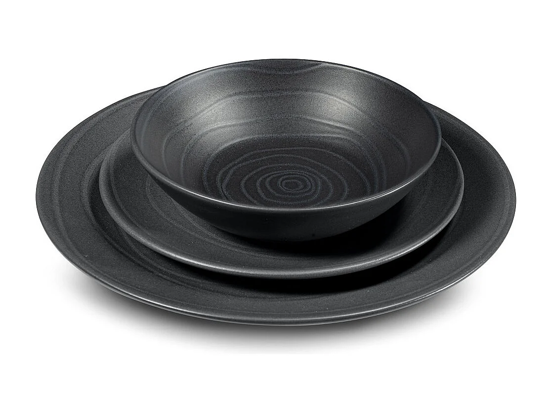 Vibe Gris - Service de vaisselle 18 pièces