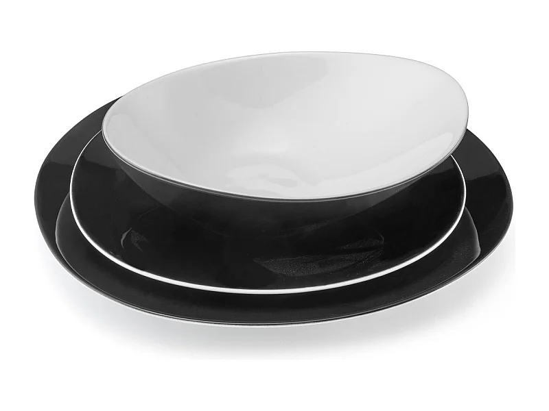 Sven Noir - Service de vaisselle 18 pièces