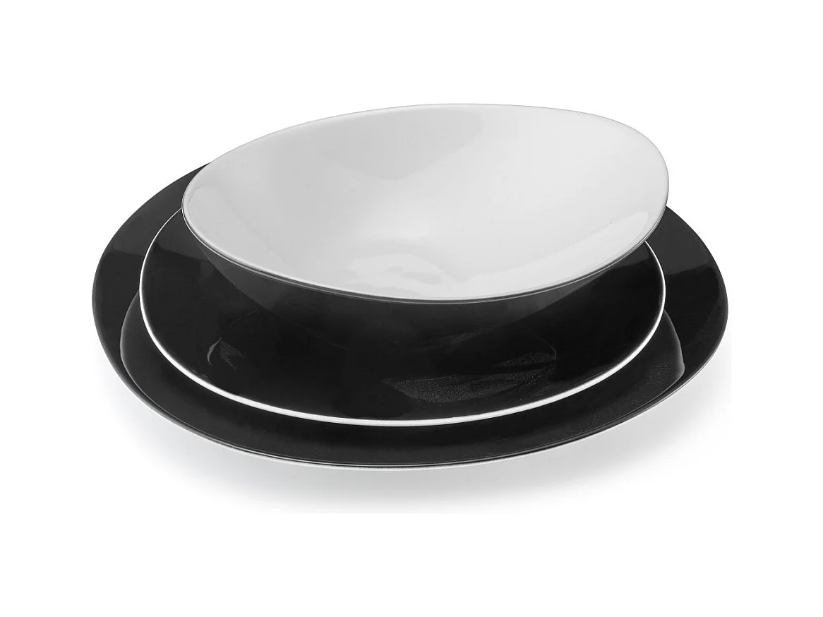 Sven Noir - Service de vaisselle 18 pièces