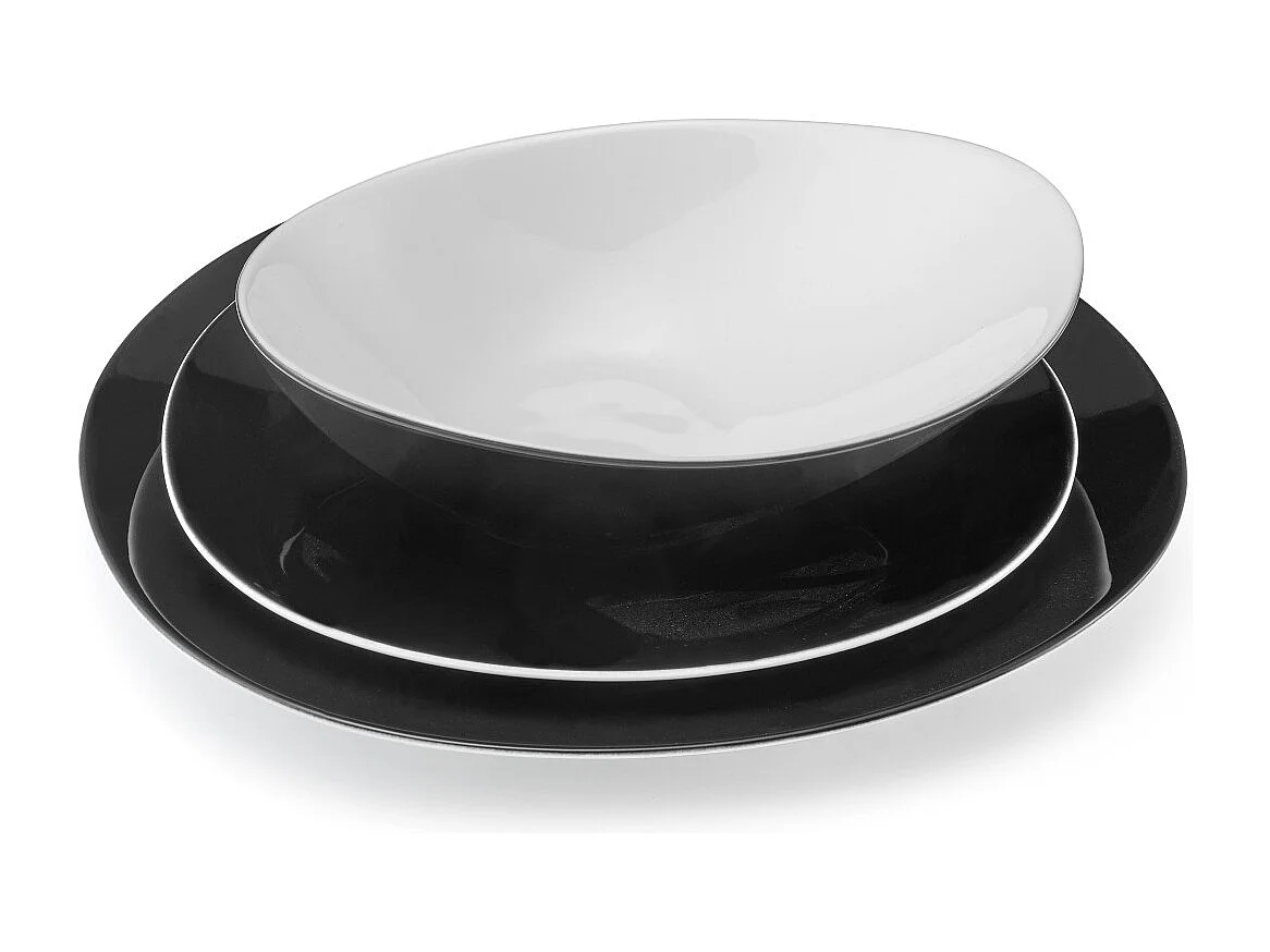 Sven Noir - Service de vaisselle 18 pièces