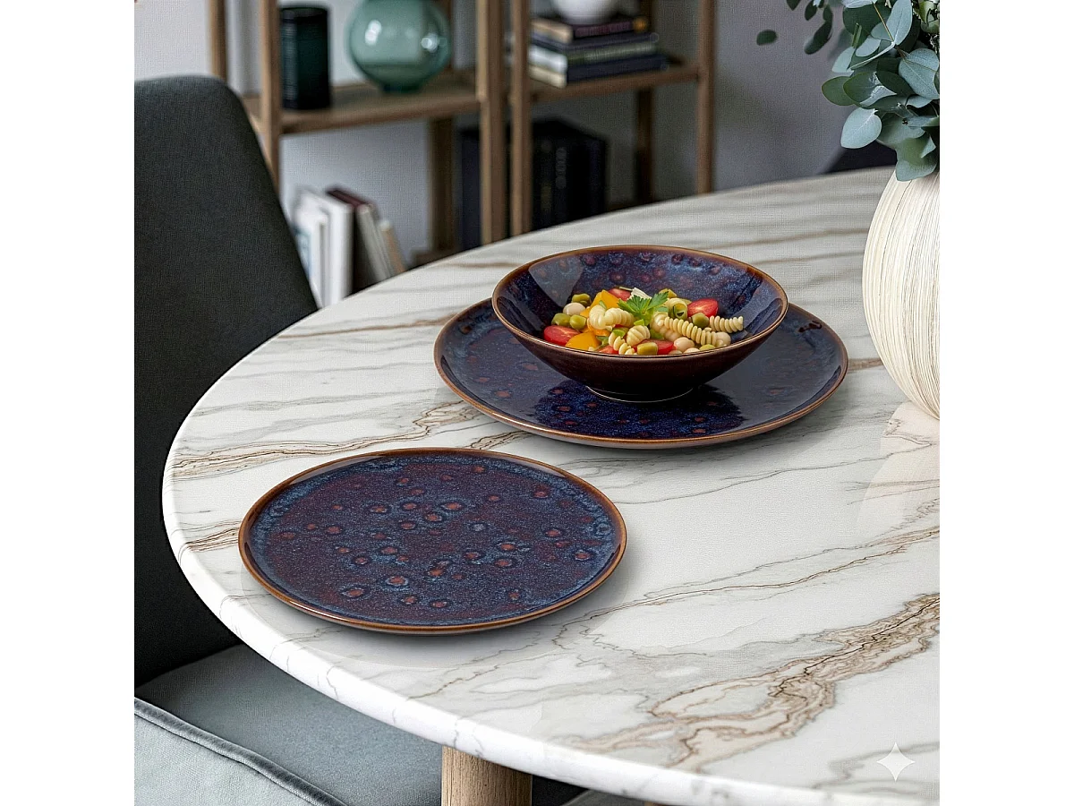 Yumi Bleu - Service de vaisselle 18 pièces