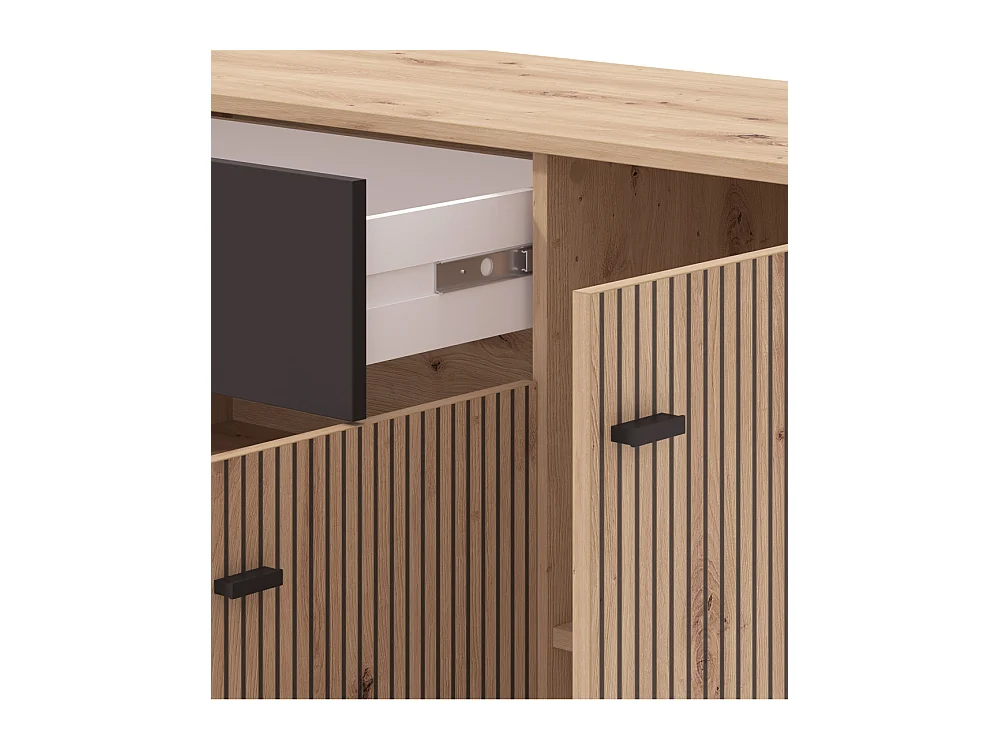 Aparador de 90x170x40 cm de estilo contemporáneo en tablero de melamina color beige Avion