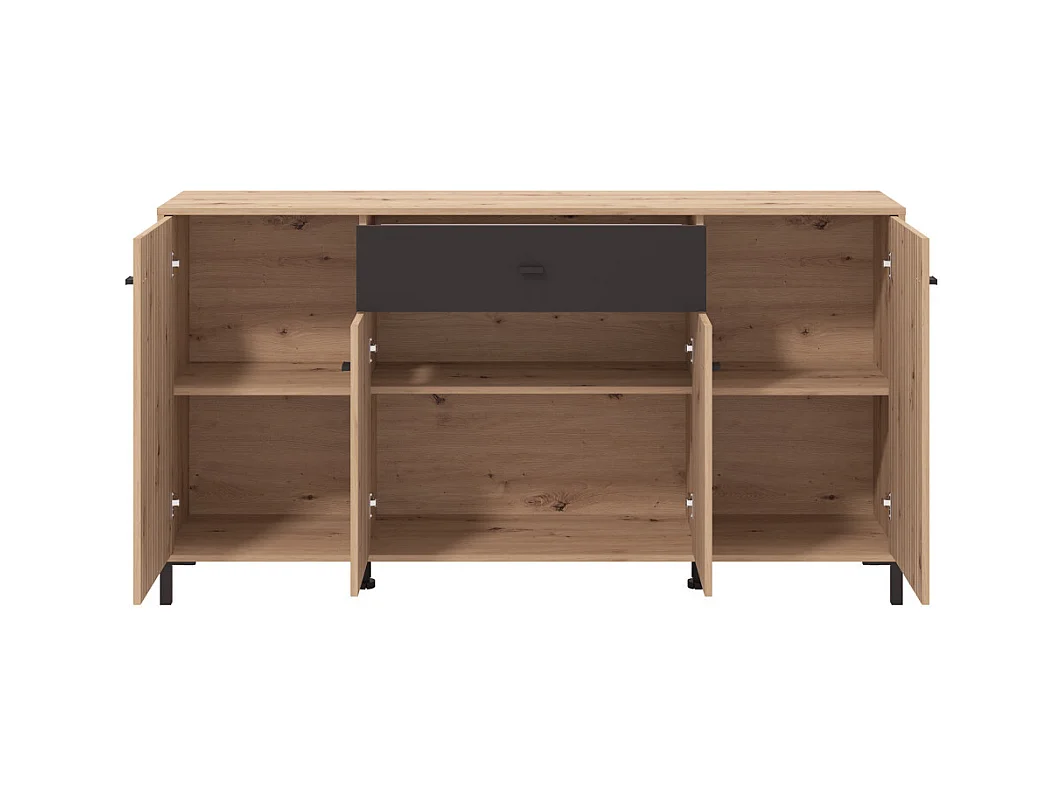 Aparador de 90x170x40 cm de estilo contemporáneo en tablero de melamina color beige Avion