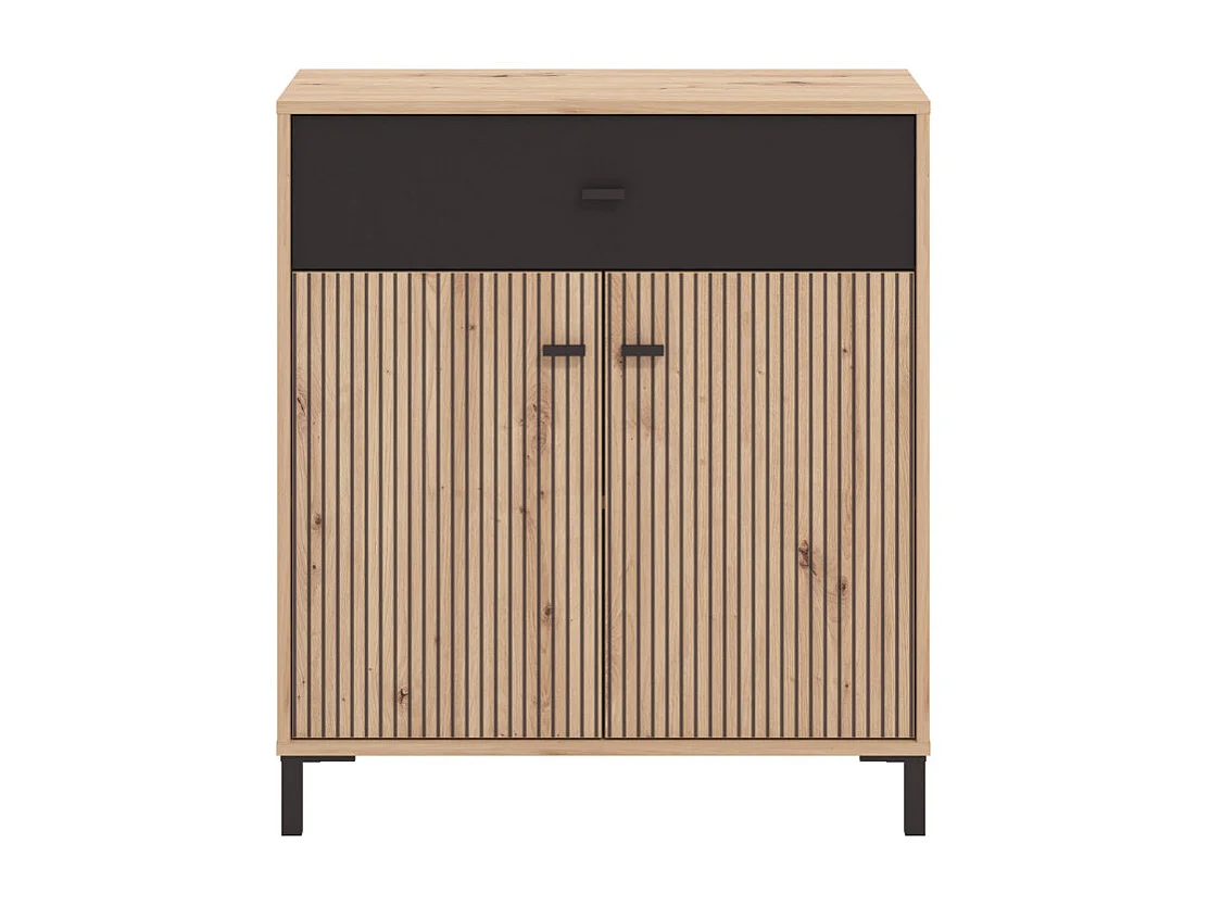 Aparador de 90x80x40 cm de estilo contemporáneo en tablero de melamina color beige Avion