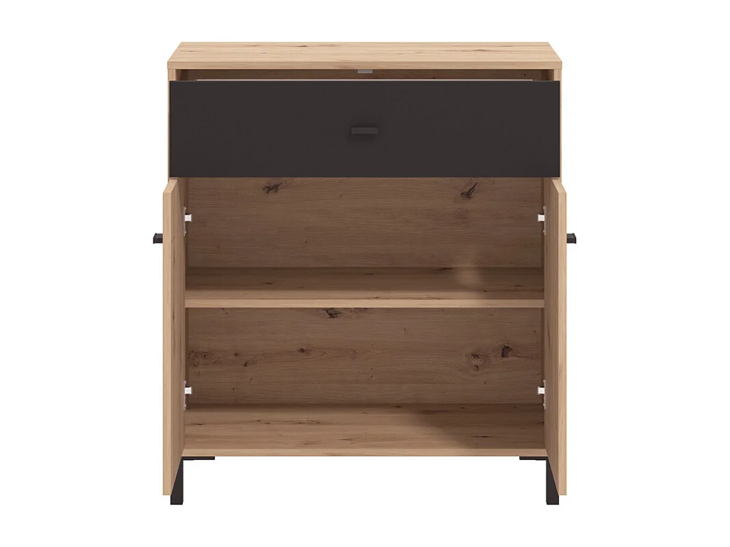 Aparador de 90x80x40 cm de estilo contemporáneo en tablero de melamina color beige Avion