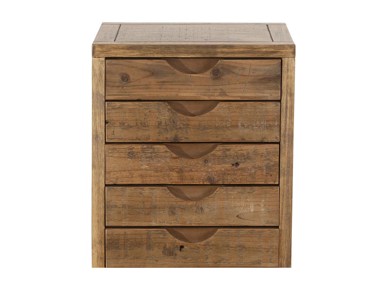 Mesa auxiliar de 79x38x36 cm con patas de metal negro y estructura en madera de abeto Indi