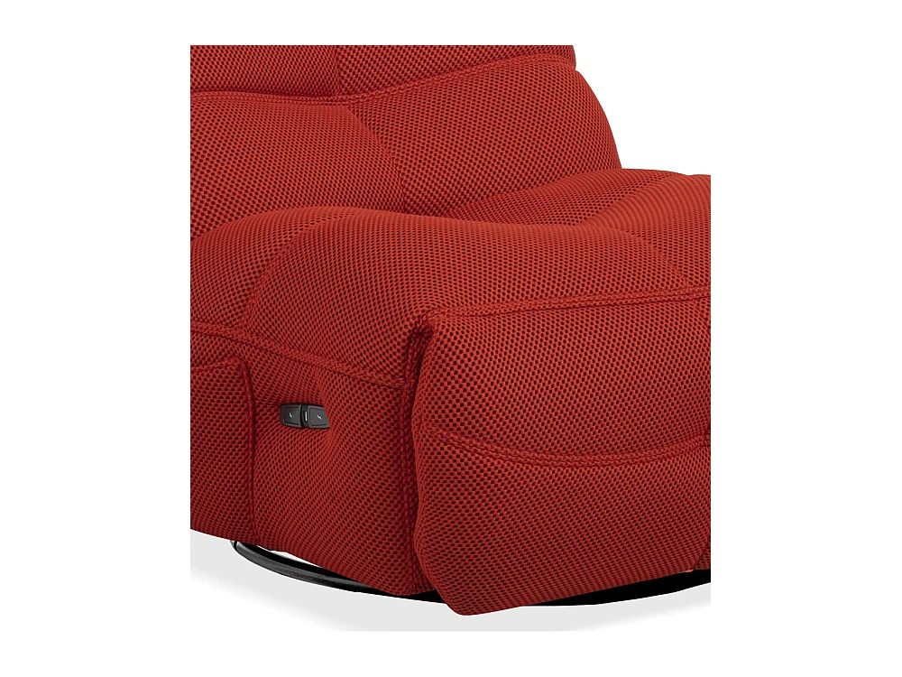 Sillón gaming de 91x93x108 cm giratorio con soporte y cargador en color rojo Dami 360º