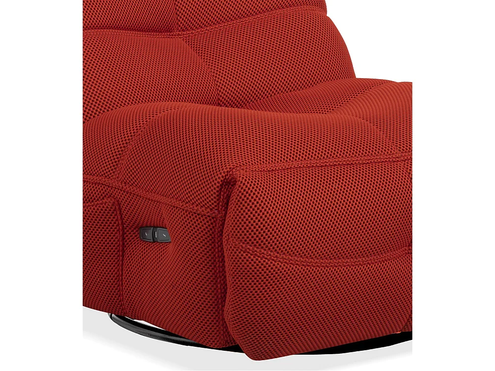 Sillón gaming de 91x93x108 cm con brazo articulado y soporte móvil en color rojo Dami