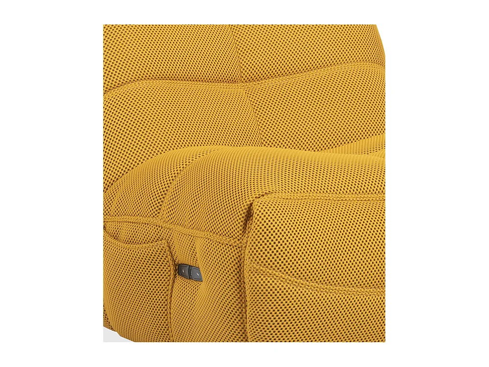 Sillón gaming de 91x93x108 cm giratorio con soporte y cargador en color amarillo Dami 360º