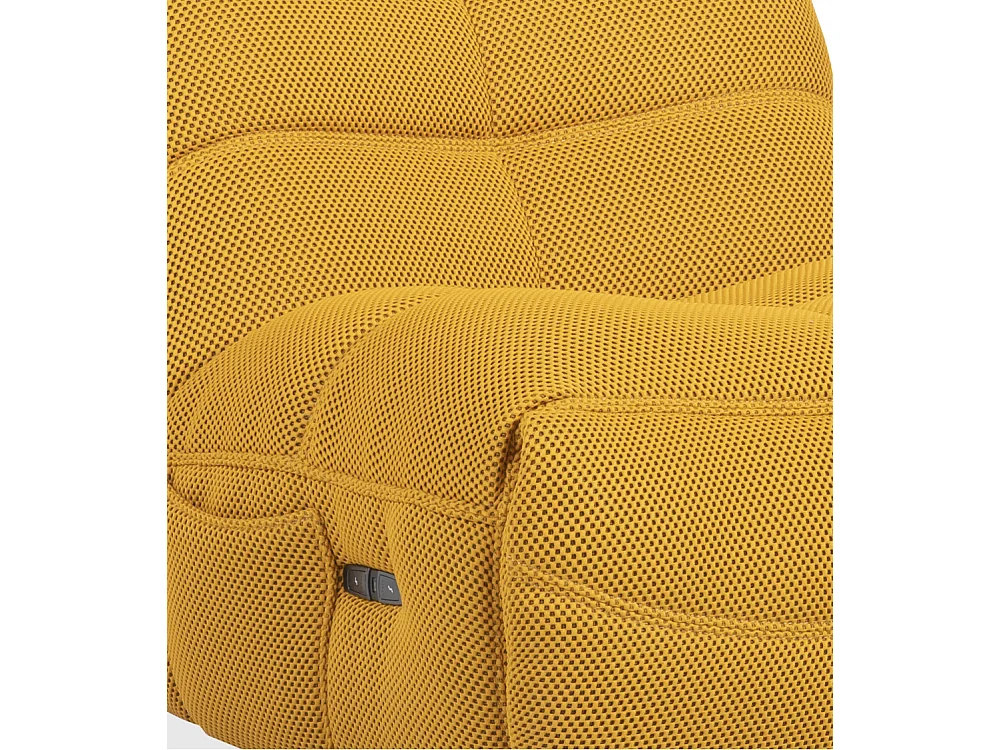 Sillón gaming de 91x93x108 cm giratorio con soporte y cargador en color amarillo Dami 360º