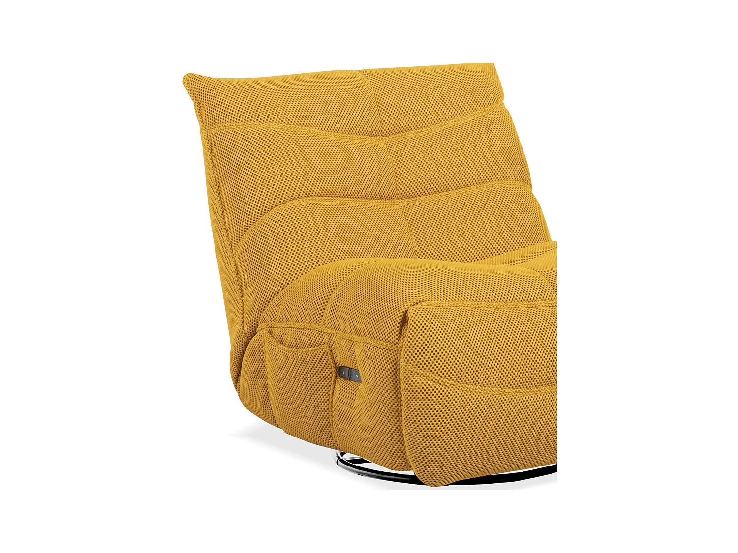 Sillón gaming de 91x93x108 cm con brazo articulado y soporte móvil en color amarillo Dami
