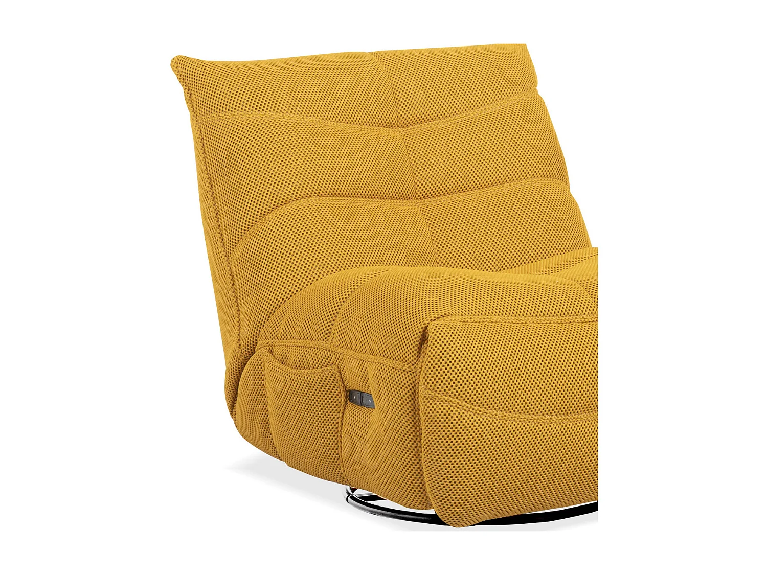 Sillón gaming de 91x93x108 cm con brazo articulado y soporte móvil en color amarillo Dami