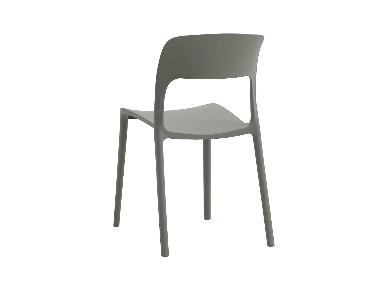 Lot de 4 chaises en polypropylène gris - SOUTH BEACH