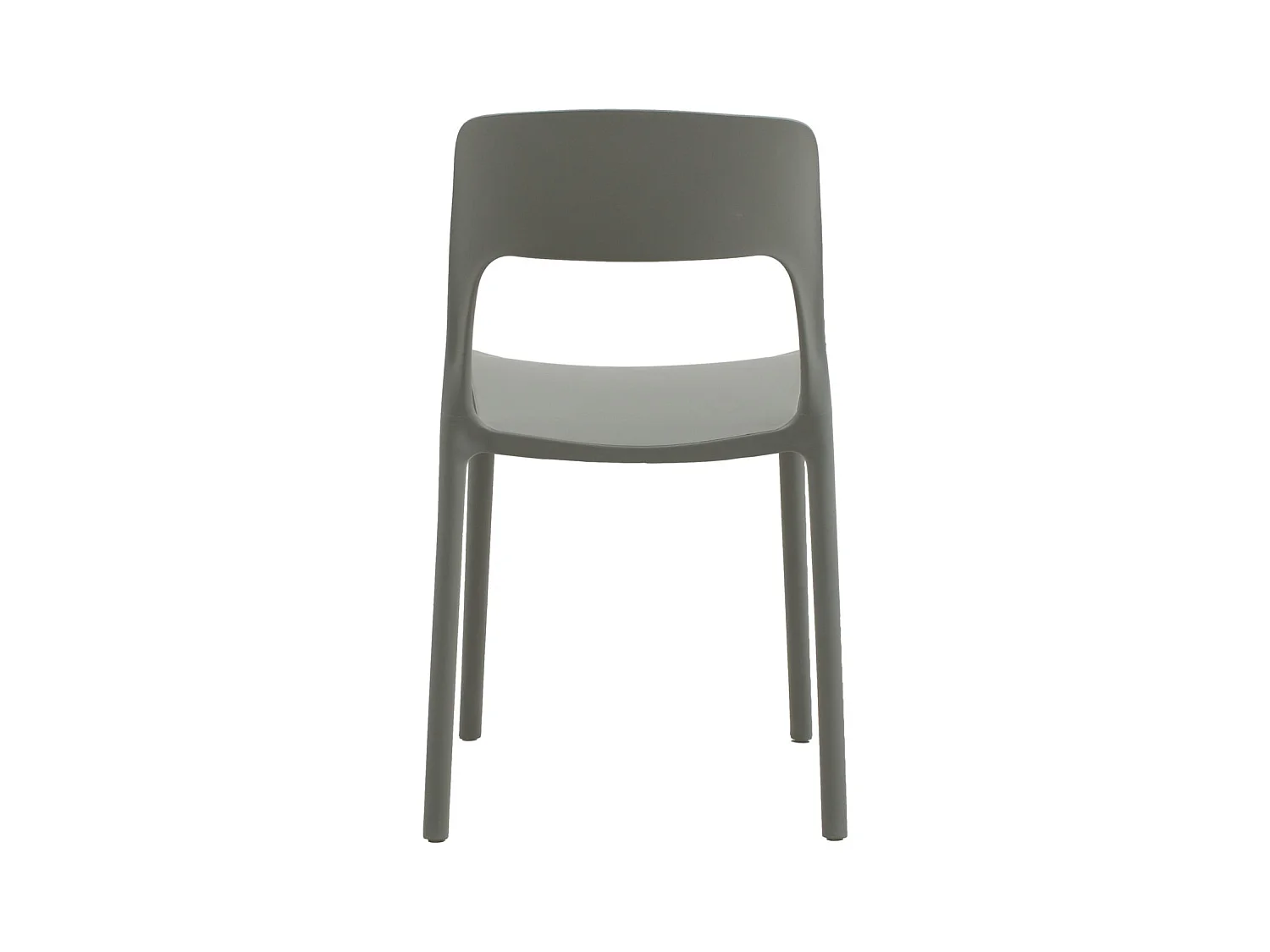 Lot de 4 chaises en polypropylène gris - SOUTH BEACH