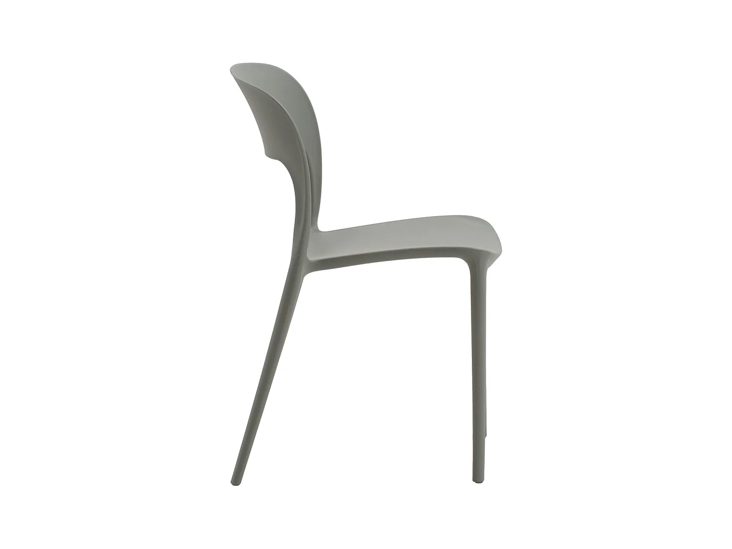 Lot de 4 chaises en polypropylène gris - SOUTH BEACH