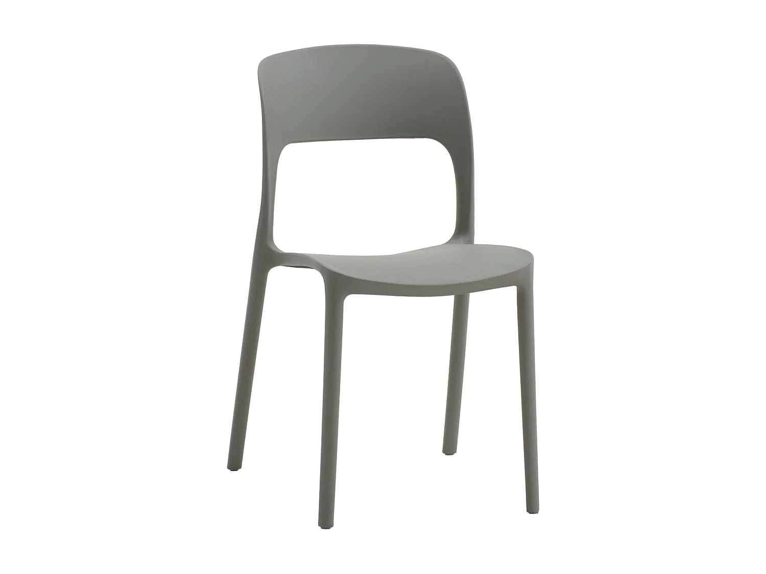 Lot de 4 chaises en polypropylène gris - SOUTH BEACH