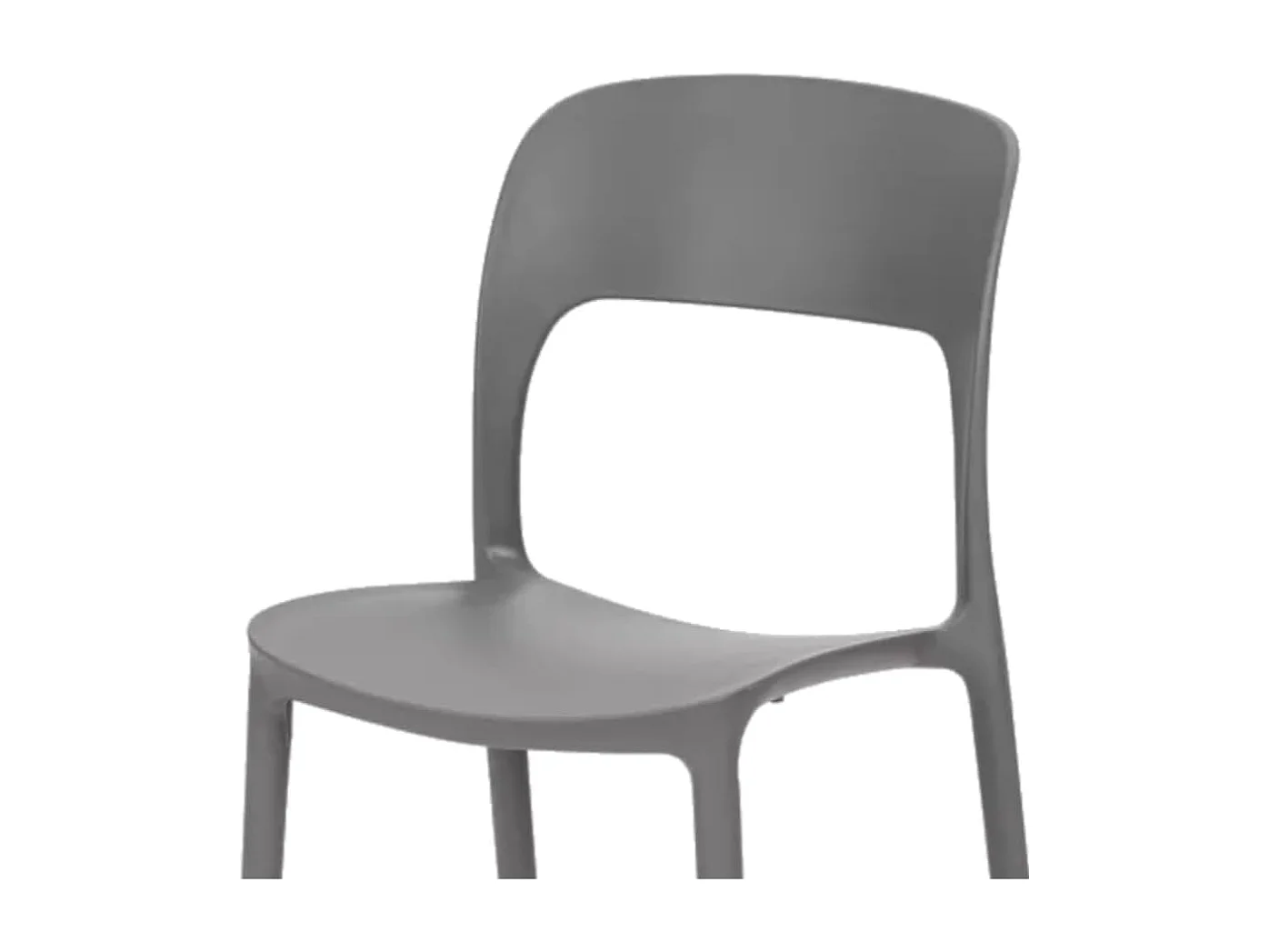 4er Set graue Stühle aus Polypropylen - SOUTH BEACH