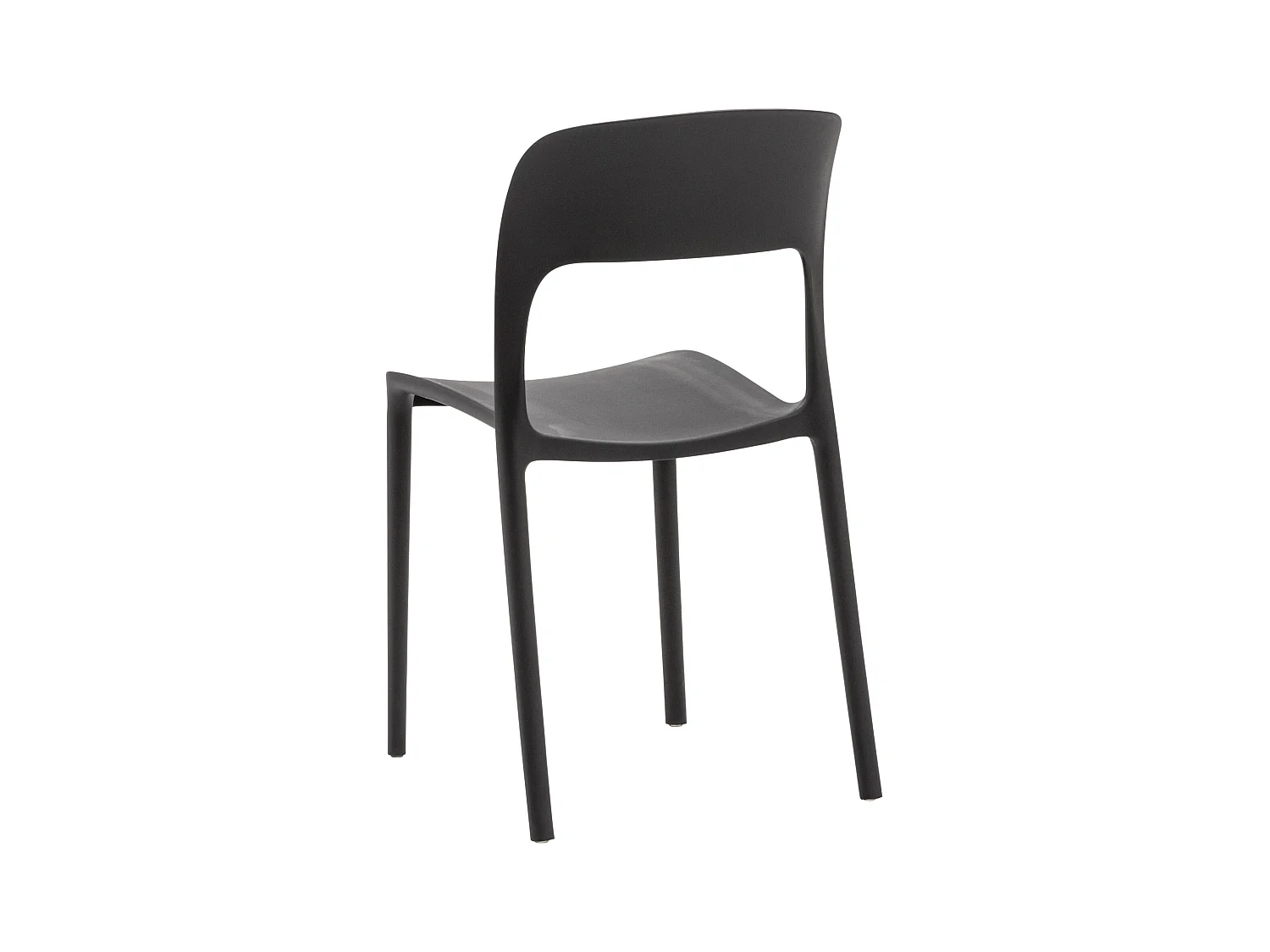 Lot de 4 chaises en polypropylène noir - SOUTH BEACH