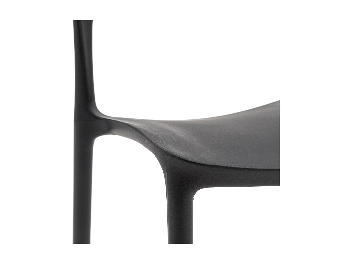 Satz von 4 Stühlen aus schwarzem Polypropylen - SOUTH BEACH