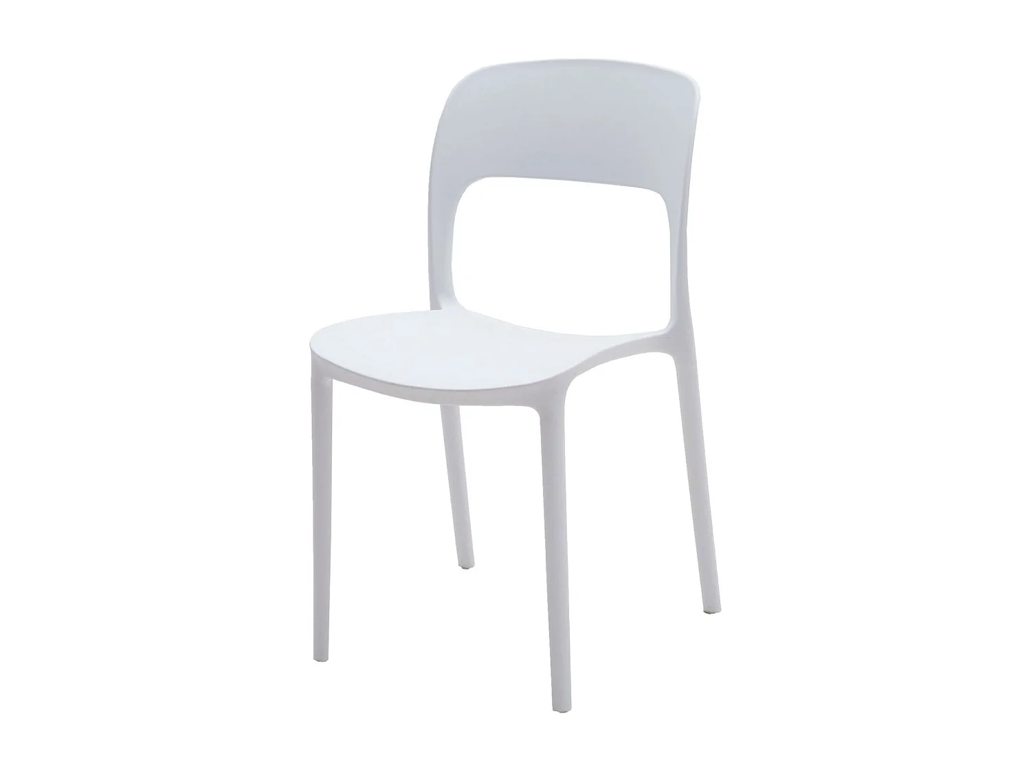Lot de 4 chaises en polypropylène blanc - SOUTH BEACH