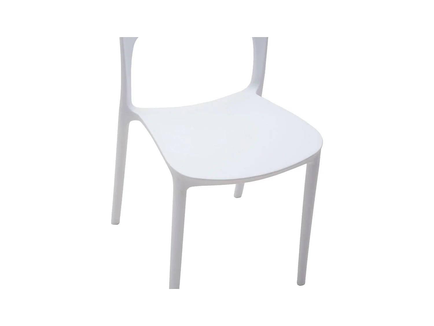 Lot de 4 chaises en polypropylène blanc - SOUTH BEACH