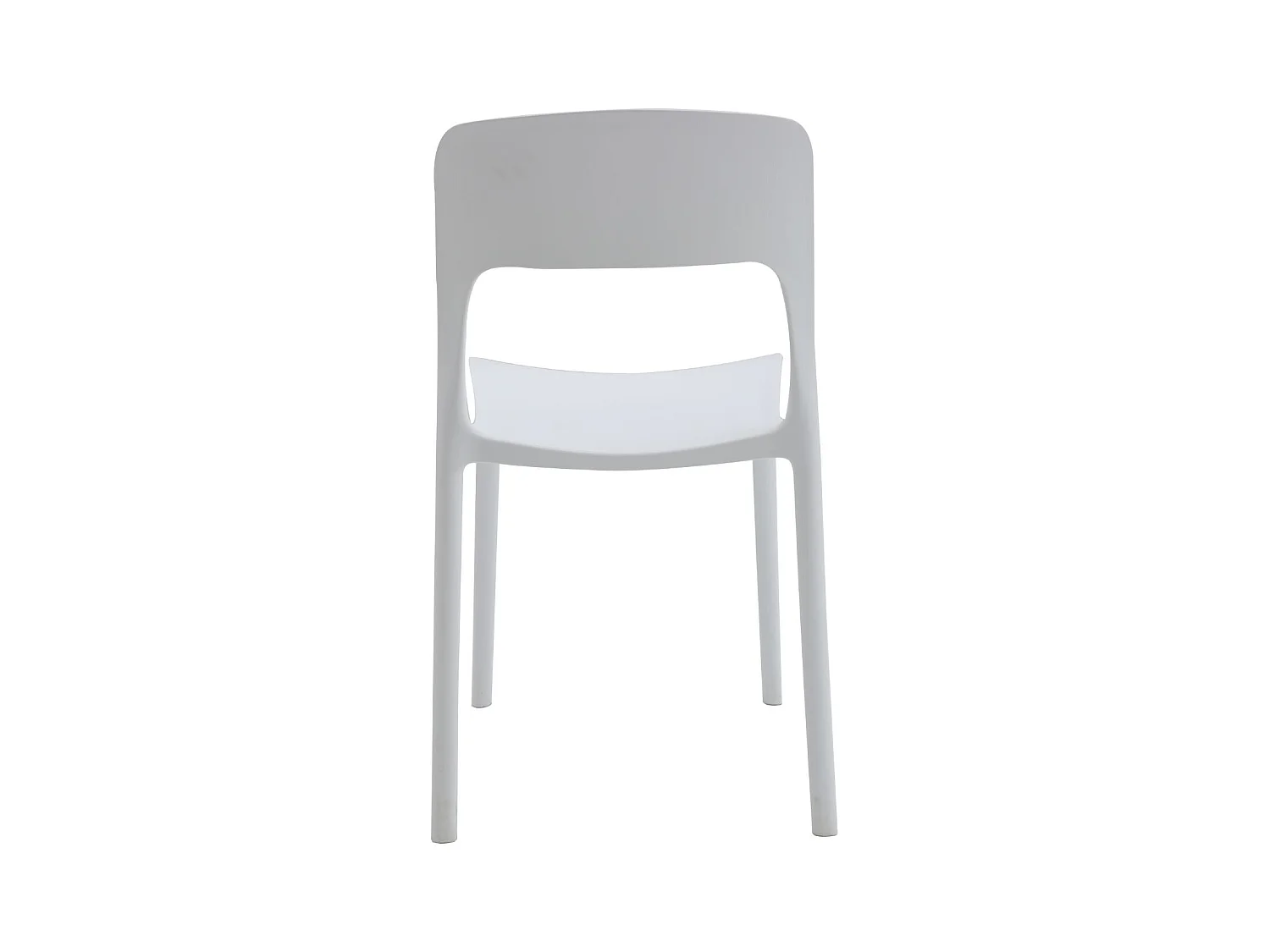 Lot de 4 chaises en polypropylène blanc - SOUTH BEACH
