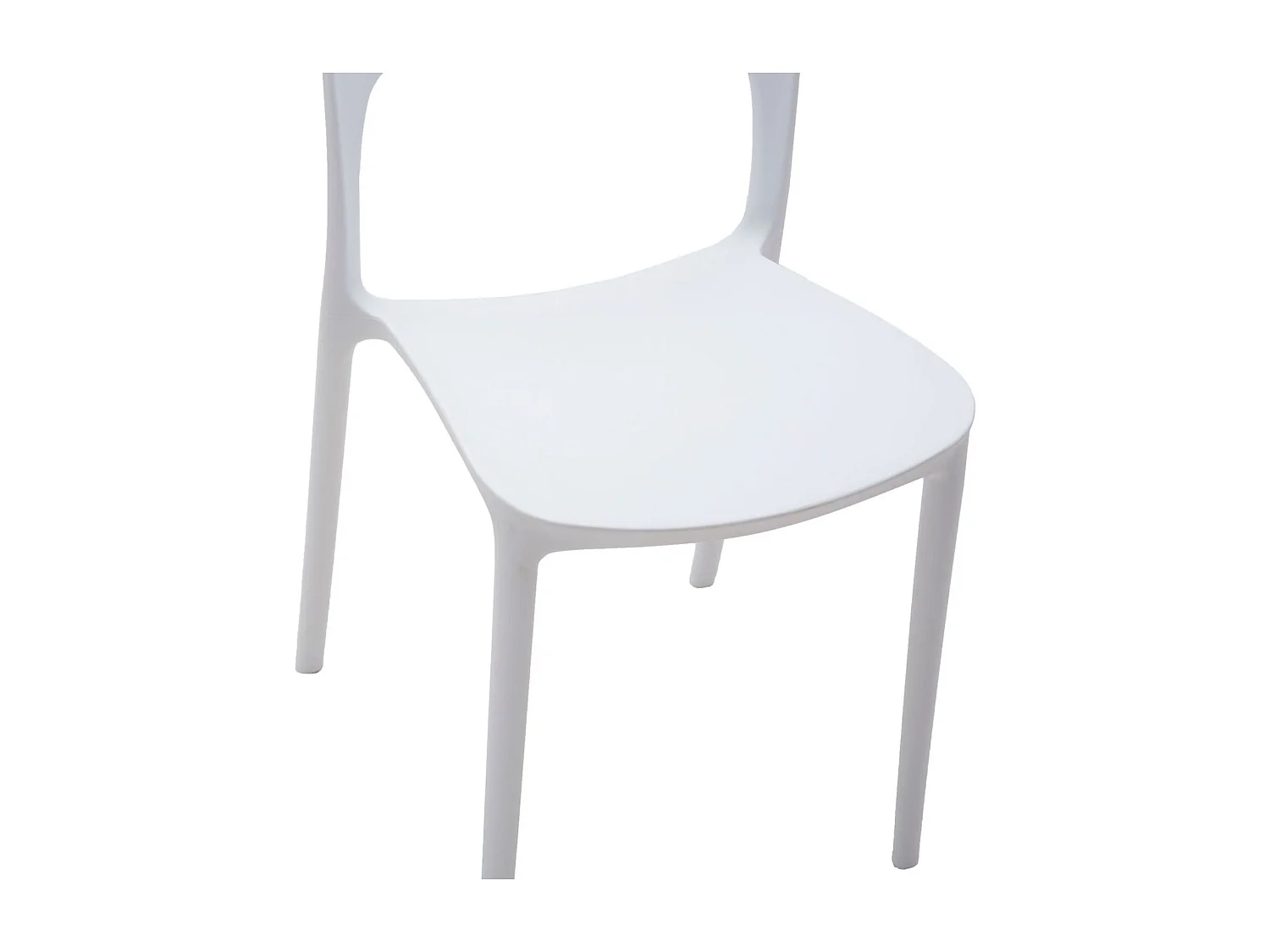 Set van 4 witte polypropyleen stoelen - SOUTH BEACH