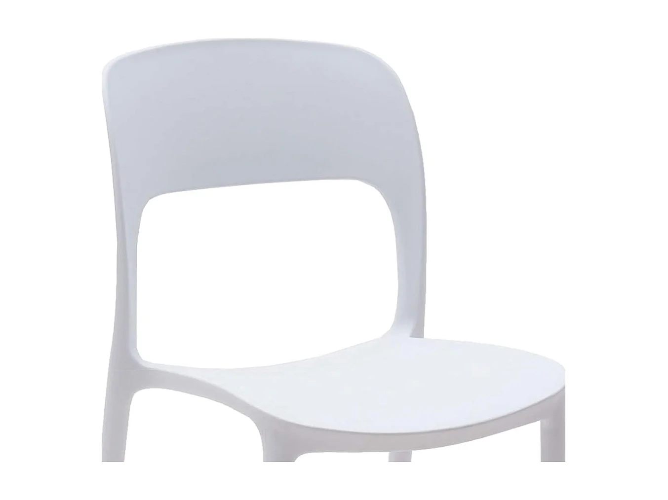 4er Set Stühle aus weißem Polypropylen - SOUTH BEACH